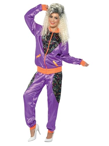 Smiffys Retro Trainingsanzug Kostüm, Damen, Violett, mit Jacke und Hose Smiffys Retro Trainingsanzug Kostüm, Damen, Violett, mit Jacke und Hose von Smiffys