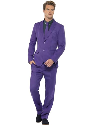 Purple Suit, Purple, with Jacket, Trousers & Tie, (L) von Smiffys