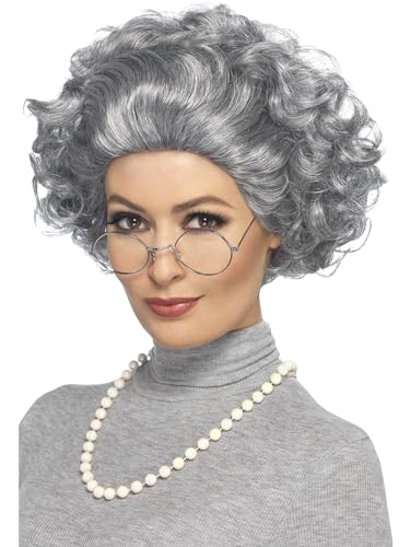 Smiffys Oma-Set, grau, mit Perücke, Brille und Perlenkette Smiffys Oma-Set, grau, mit Perücke, Brille und Perlenkette von Smiffys