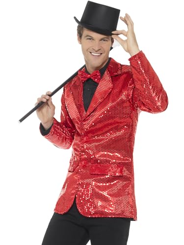 Smiffys Pailletten-Jackett, Rot, Herren Smiffys Pailletten-Jackett, Rot, Herren von Smiffys