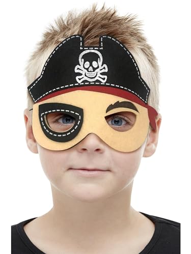 Smiffy's 72075 Smiffys Piraten-Maske aus Filz, Unisex, Schwarz, Einheitsgröße Smiffy's 72075 Smiffys Piraten-Maske aus Filz, Unisex, Schwarz, Einheitsgröße von Smiffys