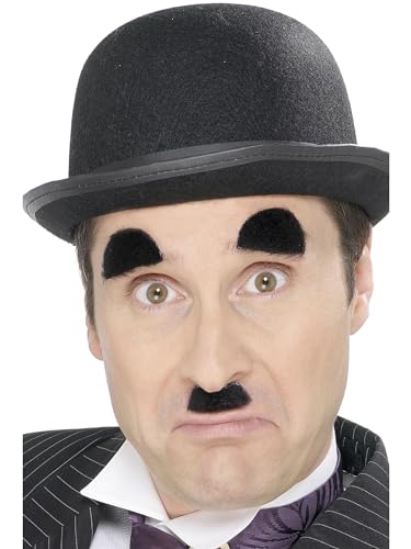Chaplin Tash and Eyebrows, Black von Smiffys