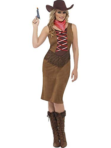 Smiffy's - Cowgirlkostüm Kostüm Cowgirl für Damen Western Kleid Fransenkleid mit von Smiffys