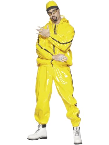 Smiffys Rapper Anzug, Gelb, PVC, mit Kapuzenjacke, Hose und Mütze Smiffys Rapper Anzug, Gelb, PVC, mit Kapuzenjacke, Hose und Mütze von Smiffys