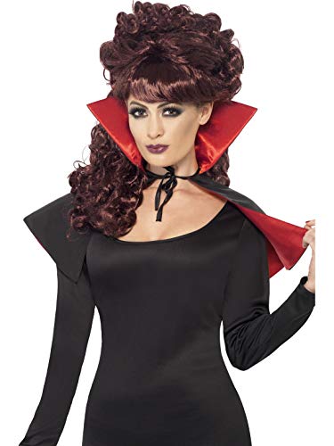 Halloween! Smiffys Miniumhang Vamp, Rot und Schwarz, mit hohem Kragen von Smiffys