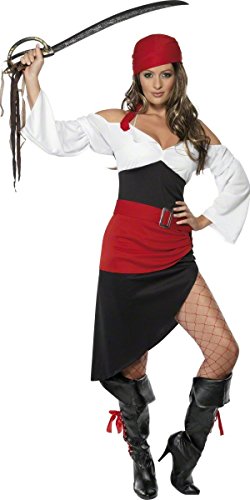 Sassy Pirate Wench Costume with Skirt (M) von Smiffys