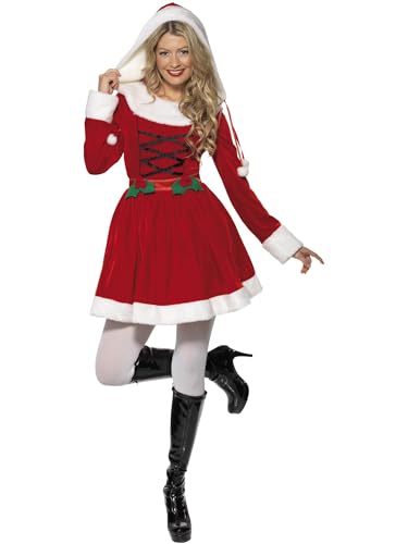 Smiffys Kostüm Weihnachtsfrau, Rot, mit Kleid von Smiffys