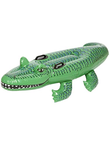 Crocodile, Green, Inflatable, Approx 140cm von Smiffys