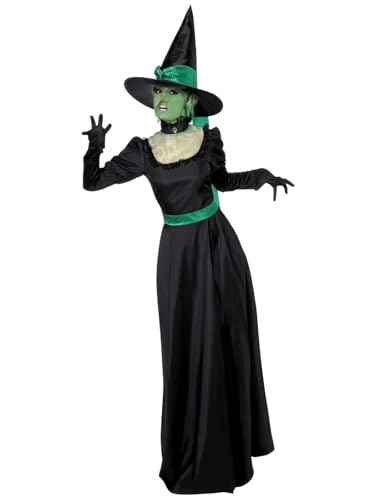 Halloween! Smiffys Kostüm Hexe, Schwarz, mit Kleid und Hut von Smiffys