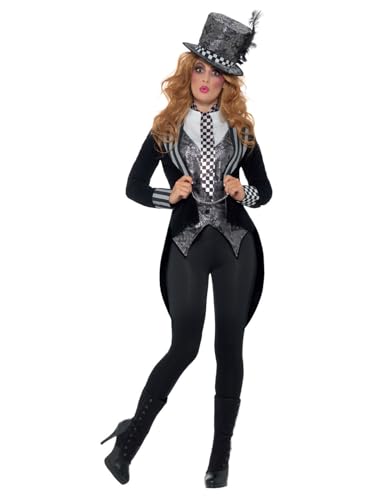 Smiffys Deluxe Dunkle-Hutmacherin-Kostüm, Schwarz, mit Jacke, Weste, Fliege und Hut Smiffys Deluxe Dunkle-Hutmacherin-Kostüm, Schwarz, mit Jacke, Weste, Fliege und Hut von Smiffys