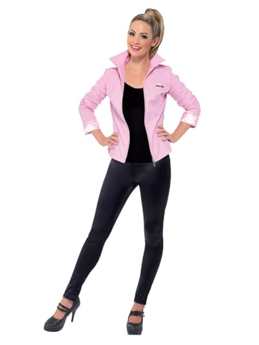 Grease Deluxe Pink Ladies Jacket (S) von Smiffys