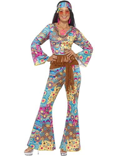 Hippy Flower Power Costume (S) von Smiffys