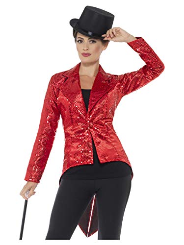 Sequin Tailcoat Jacket, Ladies (M) von Smiffys