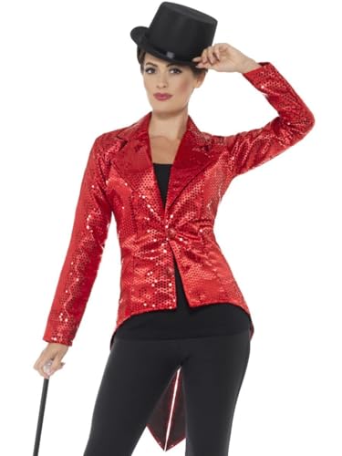 Sequin Tailcoat Jacket, Ladies (M) von Smiffys