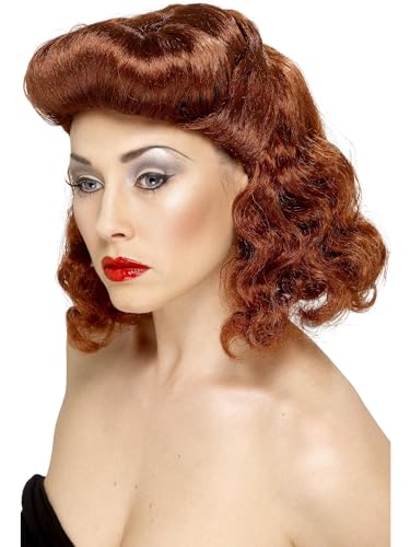 Smiffys Pin-up Girl Perücke, Kastanienbraun, mit losen Locken Smiffys Pin-up Girl Perücke, Kastanienbraun, mit losen Locken von Smiffys