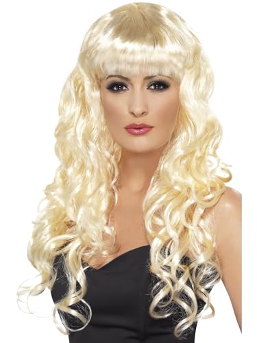 Smiffys Sirene Perücke, Blond, Lang, Lockig mit Pony Smiffys Sirene Perücke, Blond, Lang, Lockig mit Pony von Smiffys