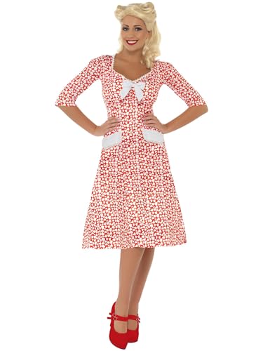 Smiffys, Damen WW2 Liebling Kostüm, Kleid, Größe: M, 39384 von Smiffys