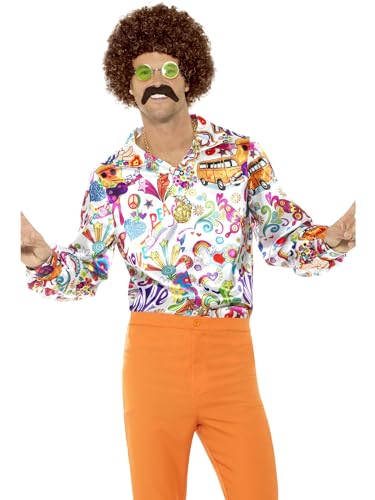 Smiffys 60er-Jahre Groovy-Hemd, mehrfarbig, Herren Smiffys 60er-Jahre Groovy-Hemd, mehrfarbig, Herren von Smiffys