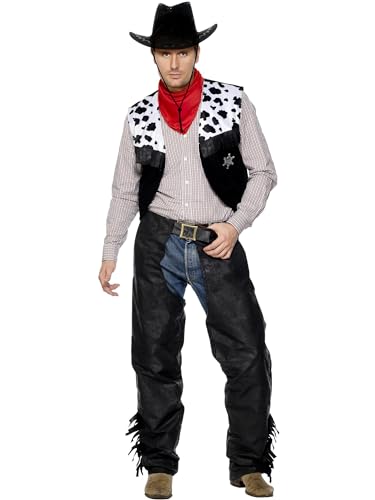 Smiffys Cowboy Kostüm, Schwarz, mit Chaps, Weste, Gürtel und Halstuch Smiffys Cowboy Kostüm, Schwarz, mit Chaps, Weste, Gürtel und Halstuch von Smiffys