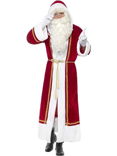 Smiffys Deluxe Weihnachtsmann-Mantel, Rot, mit Gürtel Smiffys Deluxe Weihnachtsmann-Mantel, Rot, mit Gürtel von Smiffys