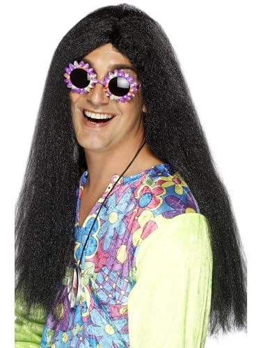 Smiffys Hippie Perücke, Schwarz, Lang mit Mittelscheitel Smiffys Hippie Perücke, Schwarz, Lang mit Mittelscheitel von Smiffys