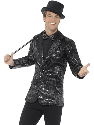Smiffys Pailletten-Jackett, Schwarz, Herren Smiffys Pailletten-Jackett, Schwarz, Herren von Smiffys