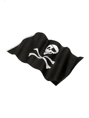 Pirate Flag, approx 152x91cm / 60x36in, Black, with Large Skull & Crossbones Print von Smiffys