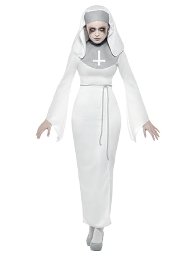 Smiffys Spuk-Irrenhaus-Nonne-Kostüm, Weiß, mit Kleid, Gürtel & Kopfschmuck Smiffys Spuk-Irrenhaus-Nonne-Kostüm, Weiß, mit Kleid, Gürtel & Kopfschmuck von Smiffys