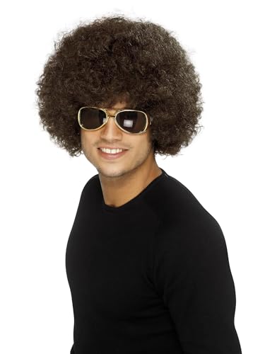 Smiffys 70er Flippige Afro Perücke, Braun, 120g Smiffys 70er Flippige Afro Perücke, Braun, 120g von Smiffys