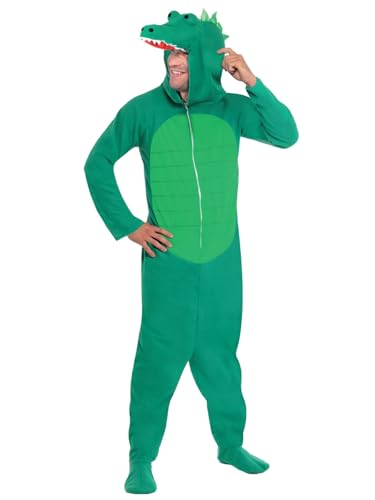 Smiffys Krokodil Kostüm, Grün, enthält Jumpsuit mit Kapuze Smiffys Krokodil Kostüm, Grün, enthält Jumpsuit mit Kapuze von Smiffys