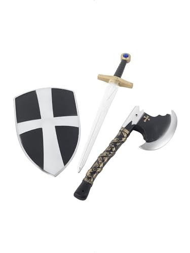 Smiffys 3-teiliges Kreuzfahrer Set, mit Schild, Schwert und Axt, 50cm / 20in Smiffys 3-teiliges Kreuzfahrer Set, mit Schild, Schwert und Axt, 50cm / 20in von Smiffys