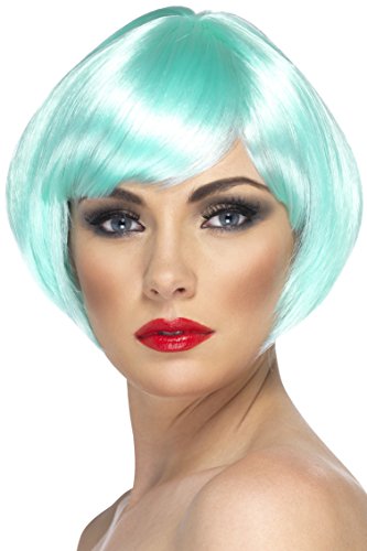 Smiffys 42043 - Babe Perücke Aqua Short Bob mit Pony von Smiffys