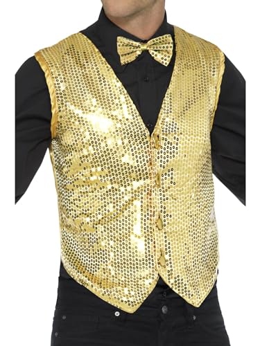 Smiffys Pailletten-Weste, Gold Smiffys Pailletten-Weste, Gold von Smiffys