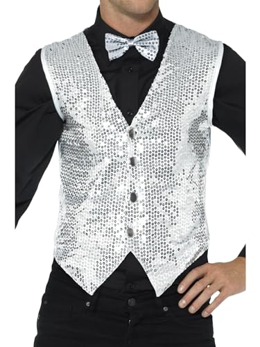 Smiffys Pailletten-Weste, Silber Smiffys Pailletten-Weste, Silber von Smiffys