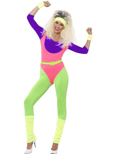 80s Work Out Costume, with Jumpsuit (M) von Smiffys