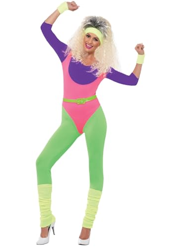 80s Work Out Costume, with Jumpsuit (M) von Smiffys