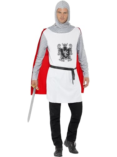 Smiffys Ritterkostüm, Standard, Weiß, Top mit angebrachtem Cape, Gürtel und Kapuze Smiffys Ritterkostüm, Standard, Weiß, Top mit angebrachtem Cape, Gürtel und Kapuze von Smiffys
