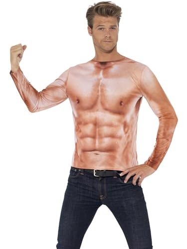 Smiffys Realistisches Muskeltop, mit langen Ärmeln, Sublimationsdruck Smiffys Realistisches Muskeltop, mit langen Ärmeln, Sublimationsdruck von Smiffys