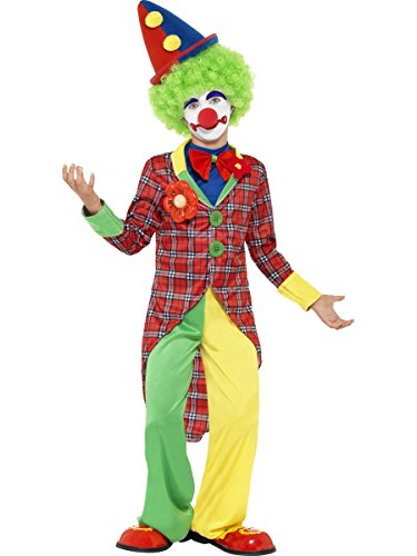 Smiffys 44011S Halloween! Smiffys Clown Kostüm, Rot und Grün, mit Jacke, Hose und Mock Hemd mit Fliege von Smiffys