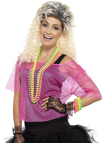 Fishnet Top, Neon Pink, (S-M) von Smiffys