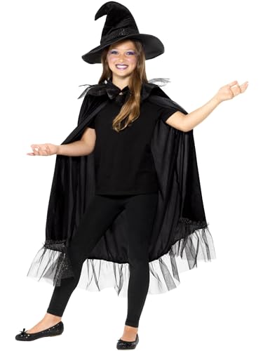 Smiffys Glitzernde-Hexe-Kit, Schwarz, mit Umhang und Hut Smiffys Glitzernde-Hexe-Kit, Schwarz, mit Umhang und Hut von Smiffys