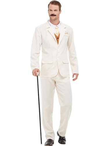 Smiffys Rauschendes 20er Jahre Gentleman Kostüm, Weiß, mit Anzugjacke, Hose & falschem Oberteil Smiffys Rauschendes 20er Jahre Gentleman Kostüm, Weiß, mit Anzugjacke, Hose & falschem Oberteil von Smiffys