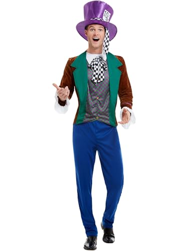 Smiffys Verrückter Hutmacher Kostüm, Mehrfarbig, mit Jacke, Hose und Mütze Smiffys Verrückter Hutmacher Kostüm, Mehrfarbig, mit Jacke, Hose und Mütze von Smiffys
