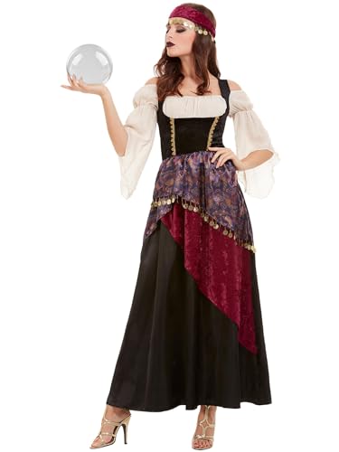 Smiffys Wahrsagerin-Kostüm, Schwarz, mit Kleid & Stirnband Smiffys Wahrsagerin-Kostüm, Schwarz, mit Kleid & Stirnband von Smiffys