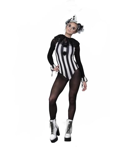 Smiffys 50957M Fieber Vintage Pierrot Clown Kostüm, Damen, Mehrfarbig, M - UK Size 12-14 von Smiffys