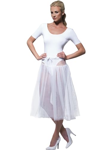 Smiffys 50er Petticoat, Weiß, Verstellbar von Smiffys