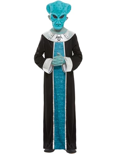Alien Costume, Blue, with Robe & EVA Mask, (L) von Smiffys