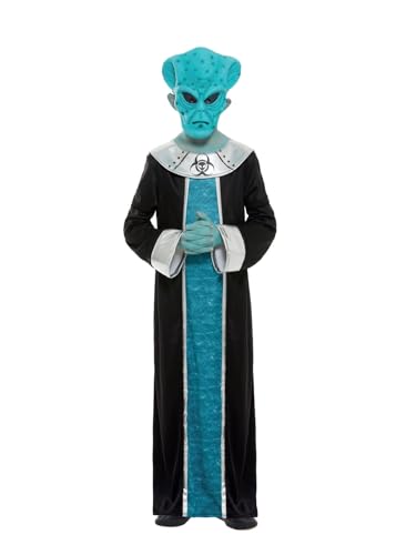 Alien Costume, Blue, with Robe & EVA Mask, (L) von Smiffys