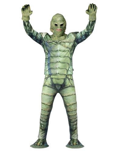 Smiffys Universal Monsters, Kreatur aus der Schwarzen Lagune-Kostüm, Oberteil, Hose, Latexmaske & Handschuhe Smiffys Universal Monsters, Kreatur aus der Schwarzen Lagune-Kostüm, Oberteil, Hose, Latexmaske & Handschuhe von Smiffys