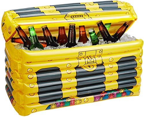 Smiffys 52024 Aufblasbare Schatztruhe Getränkehalter, Unisex Erwachsene, Gold, M Smiffys 52024 Aufblasbare Schatztruhe Getränkehalter, Unisex Erwachsene, Gold, M von Smiffys